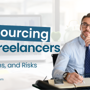 Outsourcing vs freelancers comparison for business growth showing pros cons and risks